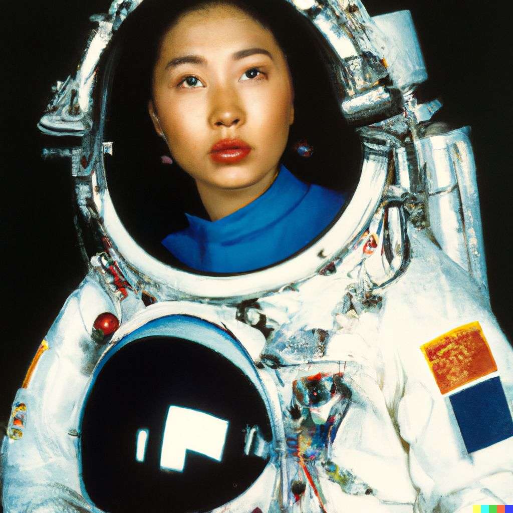 an astronaut, front cover of Vogue, 1980